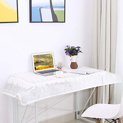CaCaCook Teezeit Party Square Paper Tischdecke für Hochzeits Geburtstag Party Tischdekor 140 * 140 cm (Silber) von CaCaCook