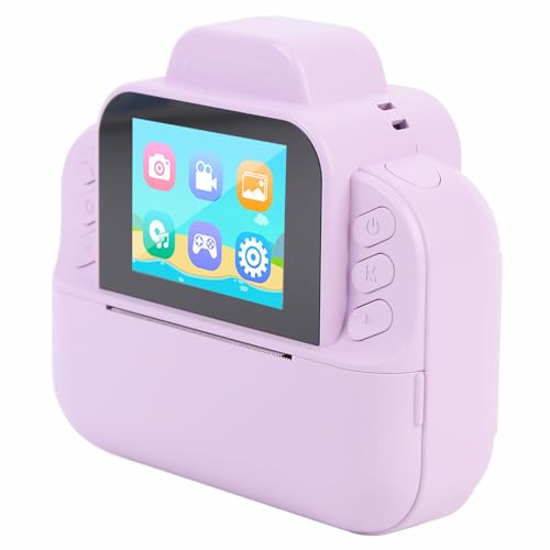 HD -Fotografie, Druck, Lustige Funktionen, Kinderdruckkamera, Kompakte Digitalkamera, Videoaufzeichnung (Lila) von CaCaCook