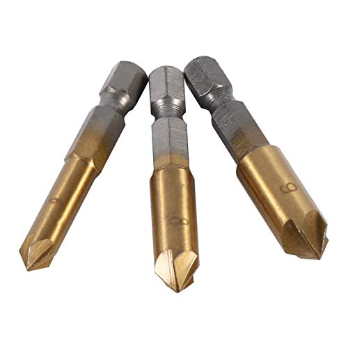 HSS-Senkbohrer-Set, Senker-Bohrer-Set für Metall, 10 X 7 X 2, 6-teilig, HSS-Senkbohrer, 1/4 Zoll Sechskantschaft, 90 Grad Holzschrägfräser, 6 Mm–19 Mm HSS-Senkbohrer-Set, Senker-Bohrer-Set für Metall, 10 X 7 X 2, 6-teilig, HSS-Senkbohrer, 1/4 Zoll Sechskantschaft, 90 Grad Holzschrägfräser, 6 Mm–19 Mm von CaCaCook