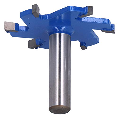 Holzbearbeitungsrouter-Bit, 6-Fluter-Router-Bit, Legiertes Kohlenstoffstahl Ausgedehnter Schaft für Holzschlitz, T-Slot-Fräser mit Hoher Effizienz (12 mm Griff) von CaCaCook
