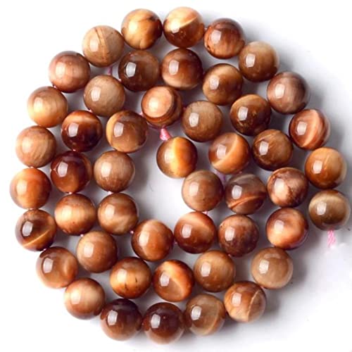 4/6/8/10/12mm Natural Colorful Tiger Eye Agates Stone Beads Round Loose Spacer Beads for Jewelry Making DIY Bracelet Necklace-Sun Tiger,6mm 59 to 61pcs von CaDoes