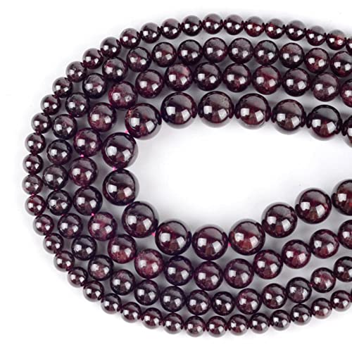 4/6/8/10/12mm Natural Dark Red Garnet Stone Beads Round Loose Spacer Beads for Jewelry Making DIY Bracelet Handmade-10mm 36 to 37pcs von CaDoes