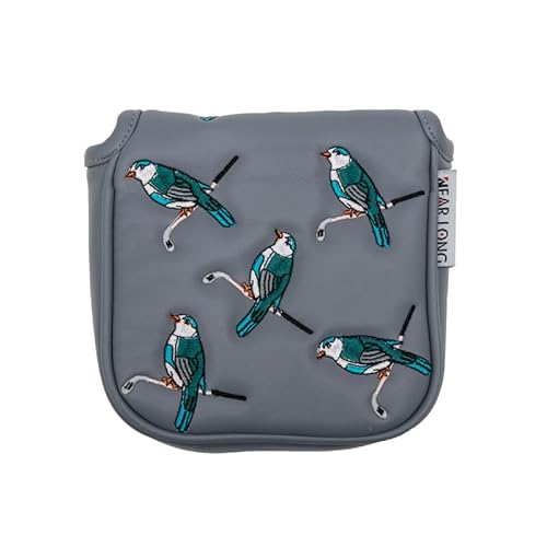 CaFfen Golf SchläGerkopfhüLlen Golfschläger-Abdeckung, Golfschläger-Abdeckung, Multi-Style-Farbmuster, Magnetverschluss, Golfschläger-Abdeckung, Golfzubehör GolfschläGer Hauben(Square Magpie) von CaFfen