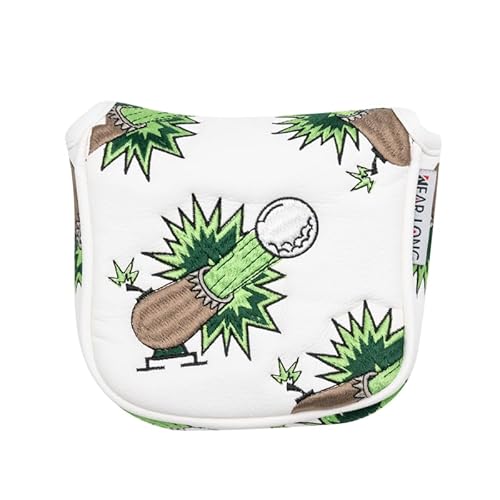 CaFfen Golf SchläGerkopfhüLlen Golfschläger-Abdeckung, Golfschläger-Abdeckung, Multi-Style-Farbmuster, Magnetverschluss, Golfschläger-Abdeckung, Golfzubehör GolfschläGer Hauben(Square White) von CaFfen