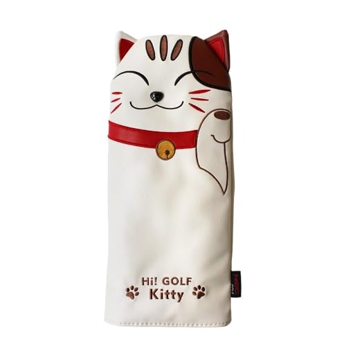 Golf SchläGerkopfhüLlen Golf Headcover Golf Head Cover for Driver Fairway Hybrid Putter PU Leder Protector Magnetverschluss GolfschläGer Hauben(for Driver) von CaFfen
