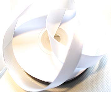 CaPiSo® 25m Satinband 10mm Beidseitig Glänzend Geschenkband Dekoband Schleifenband Dekoration Hochzeit (Weiss, 25m) von CaPiSo