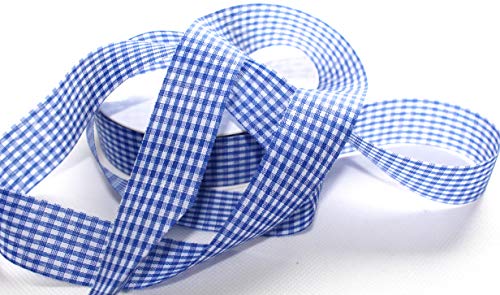 CaPiSo® Karoband Vichy Geschenkband Landhaus Schleifenband Vichykaro Dekoband (Dunkelblau, 25m 40mm) von CaPiSo