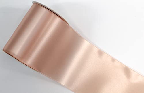 CaPiSo 10m feinstes Satin-Schleifenband 10cm Premium Geschenkband Dekoband Dekorationsband Dekoration in 10cm Breite (Hochzeit Apricot) von CaPiSo