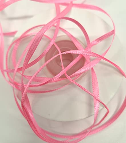 CaPiSo 100m Satinband 3mm Schleifenband Geschenkband Dekoband Satin Hochzeit Weihnachten Weihnachtsband (Leuchtendes Rosa) von CaPiSo