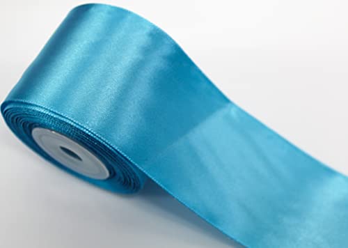 CaPiSo 10m Premium-Satinband 50mm Schleifenband Geschenkband Dekoband Dekorationsband Weihnachten Hochzeit (Hellblau) von CaPiSo