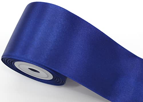 CaPiSo 10m Premium-Satinband 50mm Schleifenband Geschenkband Dekoband Dekorationsband Weihnachten Hochzeit (Nachtblau) von CaPiSo