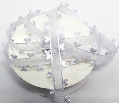 CaPiSo 20mm Organza mit Herz Geschenkband Schleife Herzen Dekoband Herzband Organzaband Hochzeit Weihnachten Geschenkschleife CaPiSo 20mm Organza mit Herz Geschenkband Schleife Herzen Dekoband Herzband Organzaband Hochzeit Weihnachten Geschenkschleife von CaPiSo