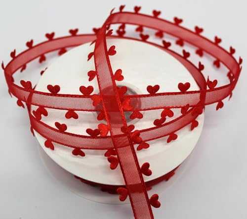 CaPiSo 20mm Organza mit Herz Geschenkband Schleife Herzen Dekoband Herzband Organzaband Hochzeit Weihnachten Geschenkschleife CaPiSo 20mm Organza mit Herz Geschenkband Schleife Herzen Dekoband Herzband Organzaband Hochzeit Weihnachten Geschenkschleife von CaPiSo