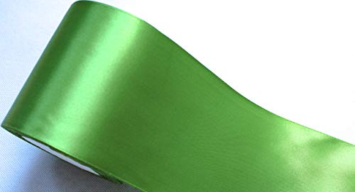 CaPiSo 22m Satinband 100 mm Schleifenband 10cm Breite Geschenkband Tischläufer Dekoband Dekoration Weihnachten Hochzeit (Olivgrün, 22m) von CaPiSo