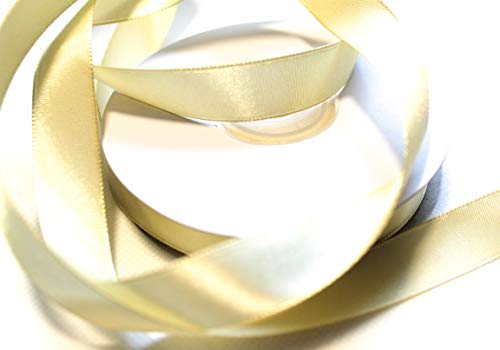 CaPiSo 25m 15mm Satinband 1,5 cm Dekoband Weihnachten Schleifenband Geschenkband Dekorationsband (Champagner) von CaPiSo