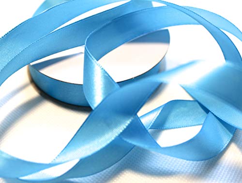 CaPiSo 25m 15mm Satinband 1,5 cm Dekoband Weihnachten Schleifenband Geschenkband Dekorationsband (Eisblau) von CaPiSo