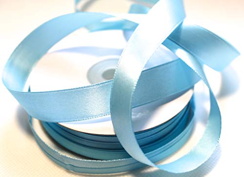 CaPiSo 25m 15mm Satinband 1,5 cm Dekoband Weihnachten Schleifenband Geschenkband Dekorationsband (Hellblau) von CaPiSo