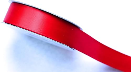 CaPiSo 25m 15mm Satinband 1,5 cm Dekoband Weihnachten Schleifenband Geschenkband Dekorationsband (Rot) von CaPiSo