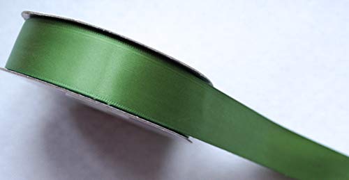 CaPiSo 25m doppelseitiges 15mm Satinband Premium-Qualität Schleifenband Satin Dekoband Geschenkband beidseitig (Olivgrün) von CaPiSo