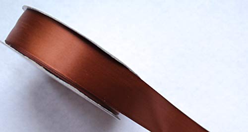 CaPiSo 25m doppelseitiges 15mm Satinband Premium-Qualität Schleifenband Satin Dekoband Geschenkband beidseitig (Dunkelbraun) von CaPiSo