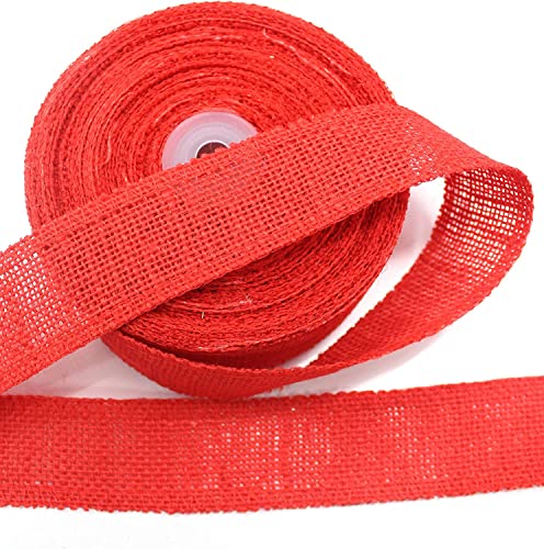 CaPiSo 25m Juteband 6cm breit Jute Wickelstreifen Jutegewebe Dekojute Frostschutz Geweberolle Jutestoff Burlap Tischband Geschenkband Schleifenband Weihnachten (Rot, 25m) CaPiSo 25m Juteband 6cm breit Jute Wickelstreifen Jutegewebe Dekojute Frostschutz Geweberolle Jutestoff Burlap Tischband Geschenkband Schleifenband Weihnachten (Rot, 25m) von CaPiSo