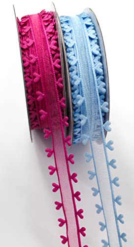 CaPiSo 2x10m Organza 15mm mit Herz Geschenkband Herzen Dekoband Herzband Organzaband Hochzeit Weihnachten Pink-Hellblau CaPiSo 2x10m Organza 15mm mit Herz Geschenkband Herzen Dekoband Herzband Organzaband Hochzeit Weihnachten Pink-Hellblau von CaPiSo