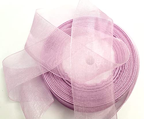 CaPiSo 45m Organza 40mm Breite 4cm Organzaband Schleifenband Geschenkband Organza Hochzeit Weihnachten (Flieder) von CaPiSo