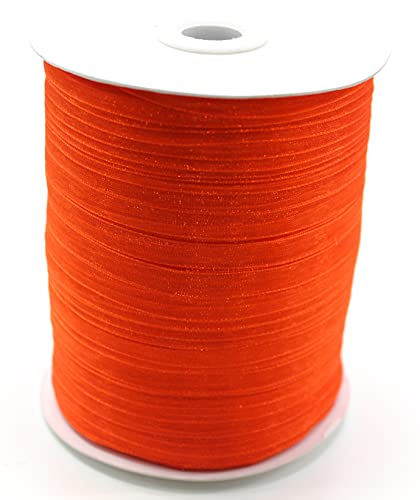 CaPiSo 550m Megarolle Organza Schleifenband in 6mm Breite mit Webkante Organzaband Chiffon Chiffonband Durchsichtig Schleifenband (Orange) von CaPiSo