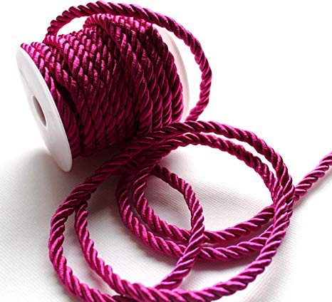 CaPiSo Kordel 10m x 6mm Drehkordel Dekoband Kordelband Schnur Kordelschnur (Fuchsia) von CaPiSo