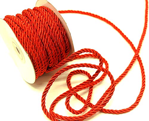 CaPiSo Kordel 10m x 6mm Drehkordel Dekoband Kordelband Schnur Kordelschnur (Rot) von CaPiSo