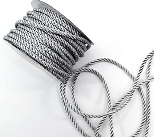 CaPiSo Kordel 15m x 4mm Drehkordel KORDELBAND Kordel gedrehte Schnur (Silber) … von CaPiSo
