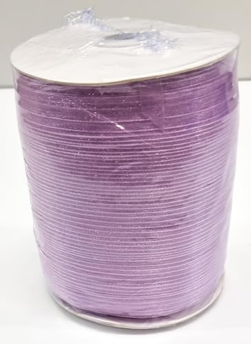 CaPiSo Organza -Schleifenband in 6mm Breite mit Webkante Organzaband Chiffon Chiffonband Durchsichtig Schleifenband (Flieder, 550m) von CaPiSo