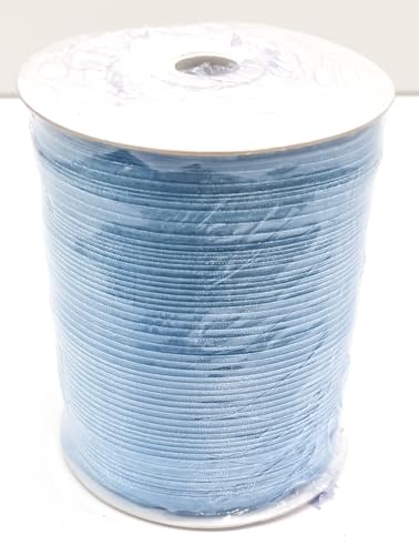 CaPiSo Organza -Schleifenband in 6mm Breite mit Webkante Organzaband Chiffon Chiffonband Durchsichtig Schleifenband (Hellblau, 550m) von CaPiSo