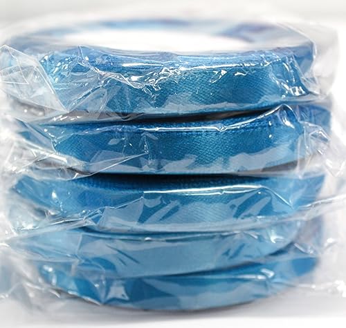 CaPiSo Satinband 10mm für Schleife Stoffband Geschenkband Schleifenband Geschenkschleife (Eisblau, 5x20m) von CaPiSo