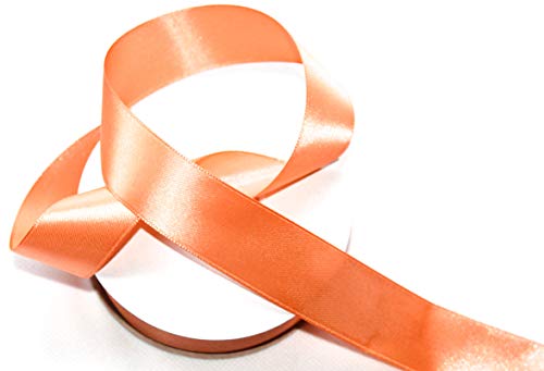 CaPiSo Satinband 25m x 25mm Taftband Schleifenband Satin Geschenkband DEKOBAND (Apricot) von CaPiSo