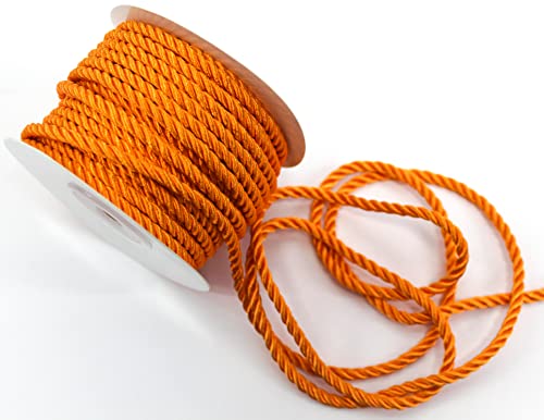 Kordel ca.15m x 4mm Drehkordel KORDELBAND Dekoband SCHLEIFENBAND Schnur (Leuchtendes Orange) von CaPiSo