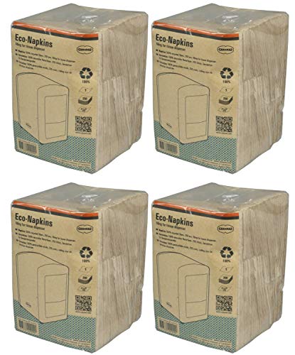 Servietten für Cabanaz Retro-Serviettenspender aus 100% Recyclingpapier - Menge wählbar (4 Packungen) von Cabanaz