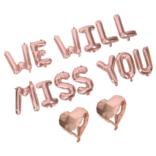 1 Satz Partydekorationsballons Party-Ballonbogen Abschlussdekor Ballballon buchstaben ballons heart balloons Wir werden deinen Ballon vermissen Partyballons Aluminiumfolie Golden Cabilock von Cabilock