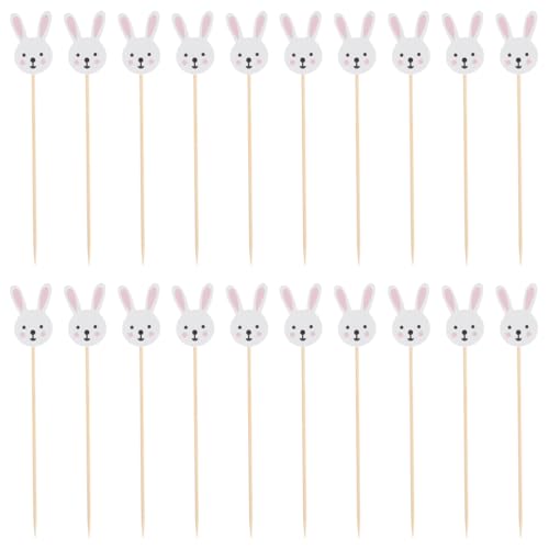 100Stück Hasen Tortendeko Cake Topper Happy Easter Kuchen Deko for Ostern Kaninchen Thema Baby Dusche Kinder Geburtstag Party Rosa Weiß 100Stück Hasen Tortendeko Cake Topper Happy Easter Kuchen Deko for Ostern Kaninchen Thema Baby Dusche Kinder Geburtstag Party Rosa Weiß von Cabilock