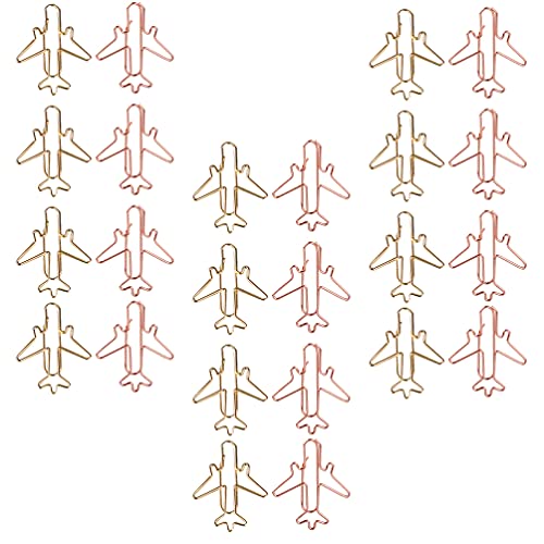 24 Stück Büroklammern, Lesezeichen-Clips, Flugzeug-förmige Clips, Schreibwaren, Memo-Klemmen, Notizklammern, Bürobedarf, Flugzeug-förmige Lesezeichen-Clip, Foto-Clips, schöne Clips 24 Stück Büroklammern, Lesezeichen-Clips, Flugzeug-förmige Clips, Schreibwaren, Memo-Klemmen, Notizklammern, Bürobedarf, Flugzeug-förmige Lesezeichen-Clip, Foto-Clips, schöne Clips von Cabilock