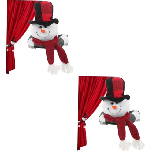 2st Weihnachtsvorhangschnalle Hause Gardinenbänder Weihnachtsfensterdekorationen Christbaumschmuck Weinflaschendeckel Für Weihnachten Dekorative Raffhalter Für Gardinen Stoff Cabilock von Cabilock