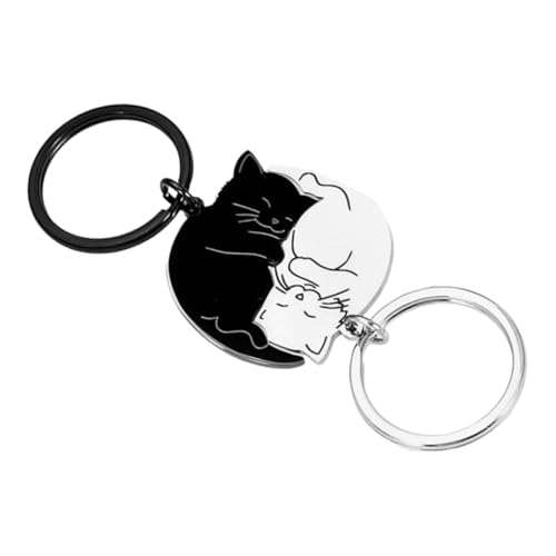 Cabilock 1 Paar Schwarz-weißer Katzen-schlüsselanhänger Kette Katzenspielzeug Katzenstift Katzen-schlüsselanhänger Für Rucksack Katzensachen Katze Für Katzenminze-spray Rostfreier Stahl Cabilock 1 Paar Schwarz-weißer Katzen-schlüsselanhänger Kette Katzenspielzeug Katzenstift Katzen-schlüsselanhänger Für Rucksack Katzensachen Katze Für Katzenminze-spray Rostfreier Stahl von Cabilock