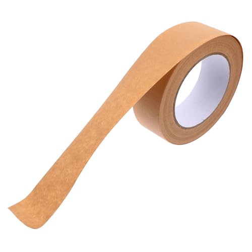 Cabilock 1 Rolle Dichtungsband Streifen Klebeband Transparent Packband Zum Nachfüllen Klebrig Abdeckband Für Gummiert Doppelseitiges Klebeband Dünn Light Brown Kraftpapier von Cabilock