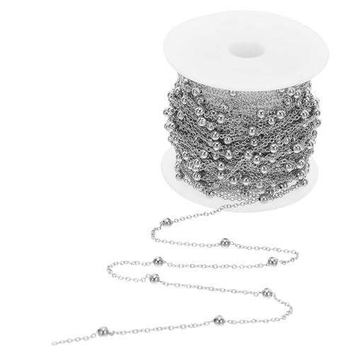 Cabilock 1 Rolle Edelstahl-Kugelkette: 10 m lange Edelstahl-Kugelkette mit Verschluss für Heimwerker, Schmuckherstellung, Halsketten und Armbänder Cabilock 1 Rolle Edelstahl-Kugelkette: 10 m lange Edelstahl-Kugelkette mit Verschluss für Heimwerker, Schmuckherstellung, Halsketten und Armbänder von Cabilock