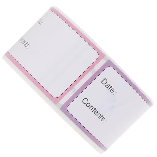 Cabilock 1 Rolle Food -Label -Aufkleber Lebensmitteletiketten für Behälter Datumsaufkleber für Lebensmittel Etikettenaufkleber für Etikett für Tiefkühlkost Papier Colorful von Cabilock