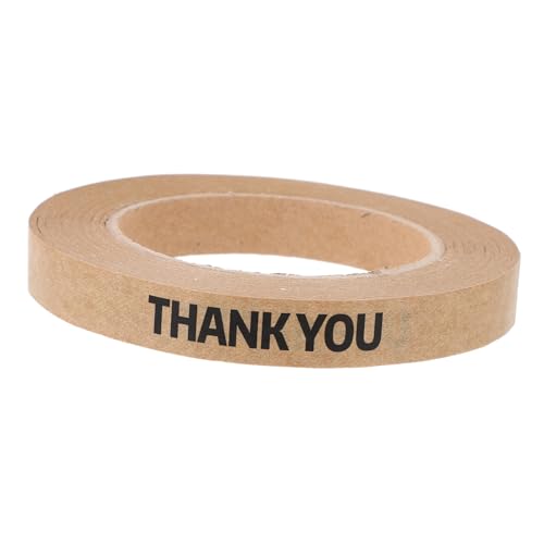 Cabilock 1 Rolle Kraftpapierdichtungsband kaffeetassen klebeband Verschlussbänder für Verpackungsbeutel Abdichtband Klebebänder für Packtaschen Bandbeutelversiegelung Packbänder Blumenband von Cabilock