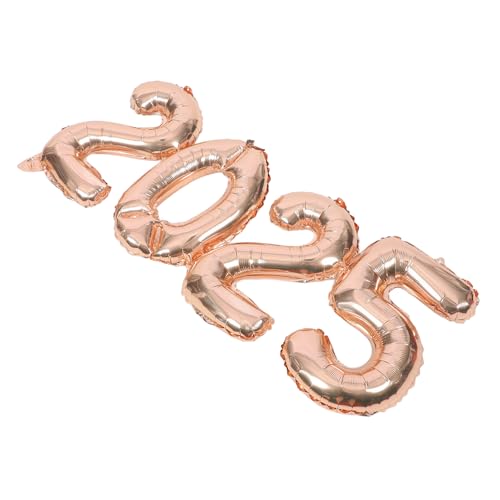 Cabilock 1 Satz 2025 Ballon 2025 groß 2025 Luftballons Frohes Neujahrsballons für abschlussfeier geburtstagsballons Ballondekorationen Partyballons Dekorationen Aluminiumfolie Rose Gold von Cabilock