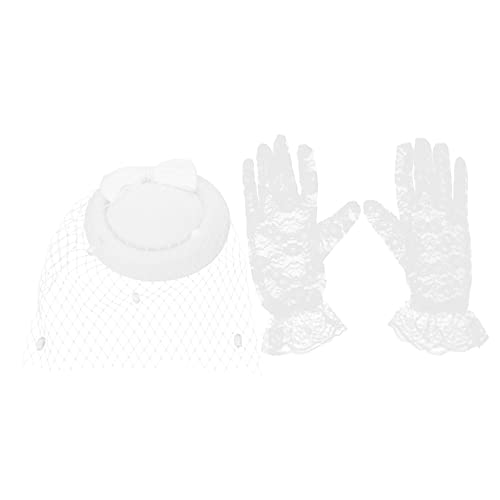 Cabilock Verkleidungs-accessoire-set Für Damen Vintage-hut Und Elastische Spitzenhandschuhe Für Den Täglichen Partygebrauch Cabilock Verkleidungs-accessoire-set Für Damen Vintage-hut Und Elastische Spitzenhandschuhe Für Den Täglichen Partygebrauch von Cabilock