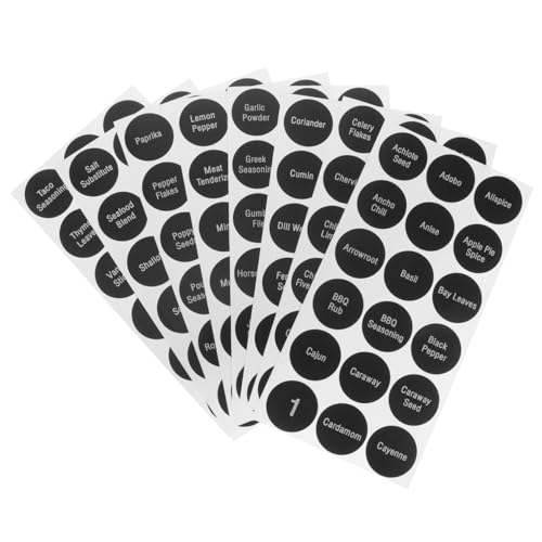 Cabilock 1 Satz Etikett Für Gewürzflaschen Glasetiketten Name Etikettenaufkleber Für Behälter Nur Aufkleber Für Küchengewürze Aufkleber Für Dosenetiketten Pvc Selbstklebend Schwarz 8blätter Cabilock 1 Satz Etikett Für Gewürzflaschen Glasetiketten Name Etikettenaufkleber Für Behälter Nur Aufkleber Für Küchengewürze Aufkleber Für Dosenetiketten Pvc Selbstklebend Schwarz 8blätter von Cabilock