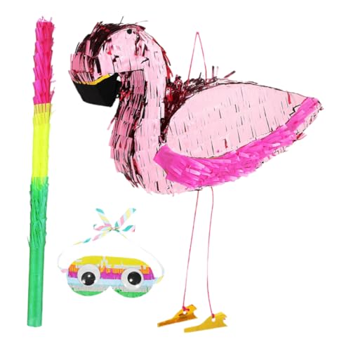 Cabilock 1 Satz Flamingo Pinata für Kindergeburtstag Rosa Partydekoration mit Augenmaske Kleinem Stock für Sommerfeiern Fördert Interaktive Spiele und Spaß Cabilock 1 Satz Flamingo Pinata für Kindergeburtstag Rosa Partydekoration mit Augenmaske Kleinem Stock für Sommerfeiern Fördert Interaktive Spiele und Spaß von Cabilock